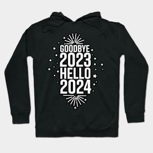 Goodbye 2023 Hello 2024 design Hoodie